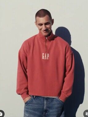 NWT★ GAP Sun-washed Quarter Zip Sweater